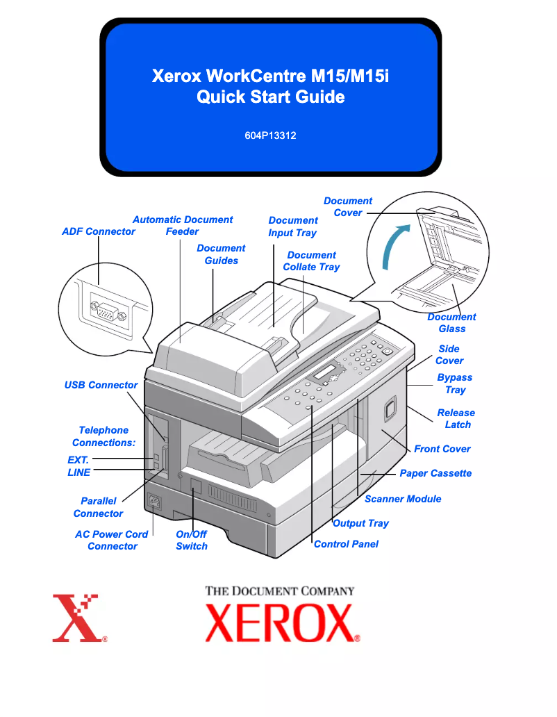 Page n°1 - Guide de démarrage rapide Xerox WorkCentre M15i
