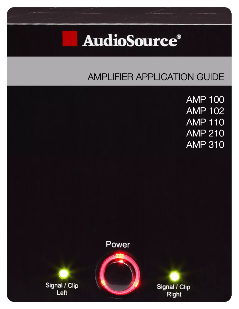 Página 1 del manual Manual de usuario AudioSource AMP210