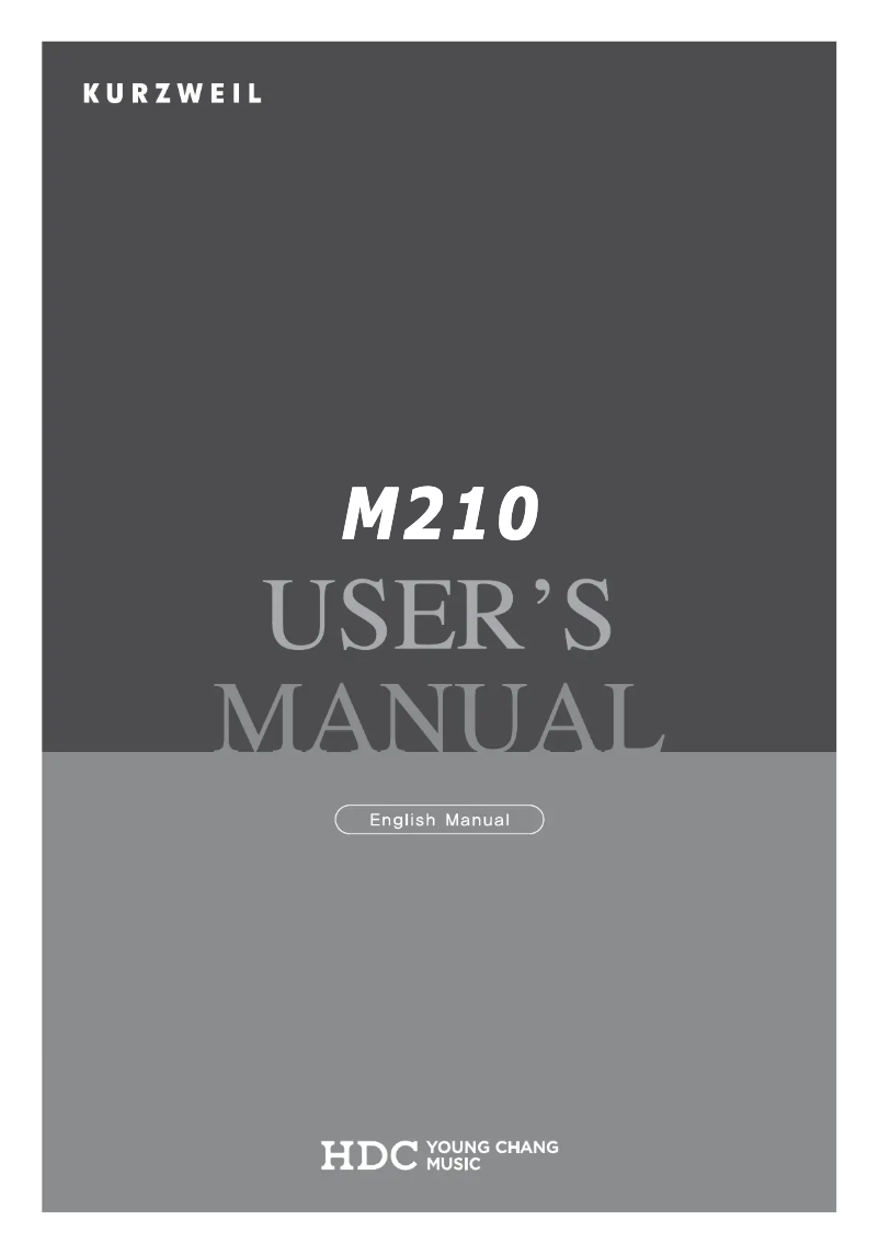 Image de la première page du manuel de l'appareil M210