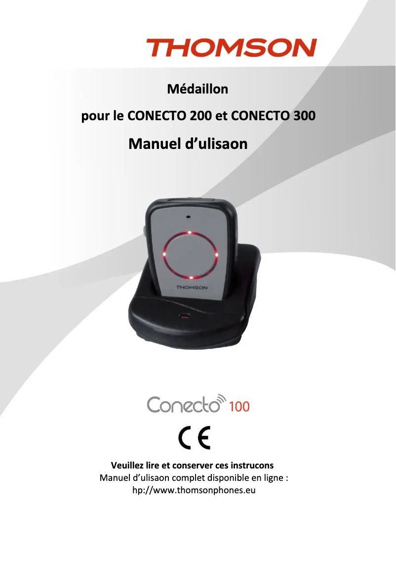 Imagen de la primera página del manual del dispositivo Conecto 100