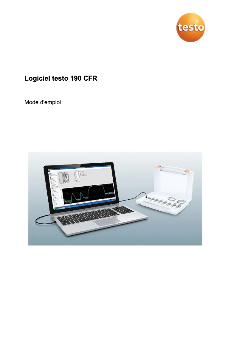 Page 1 de la notice Manuel utilisateur Testo 190