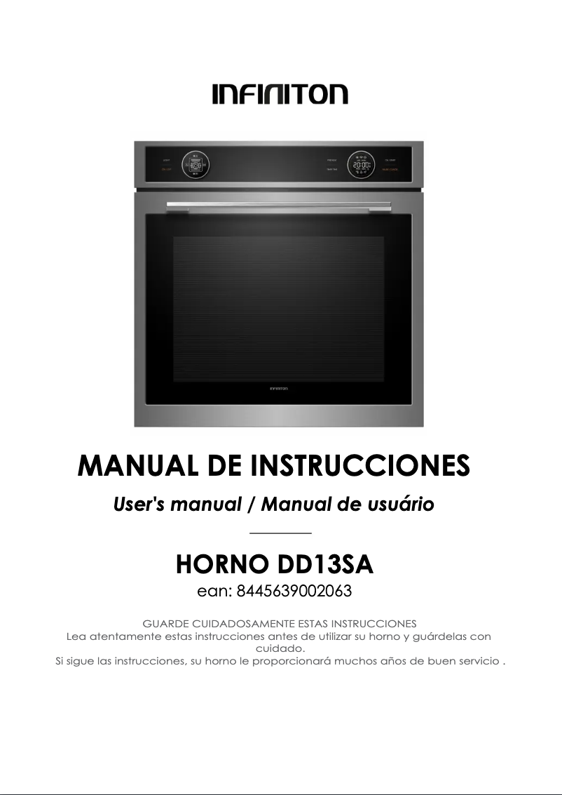 Página 1 del manual Manual de usuario Infiniton DD13SA