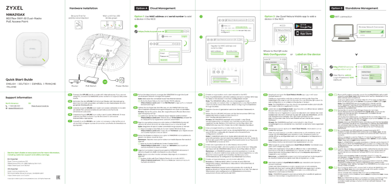 Image de la première page du manuel de l'appareil NWA210AX