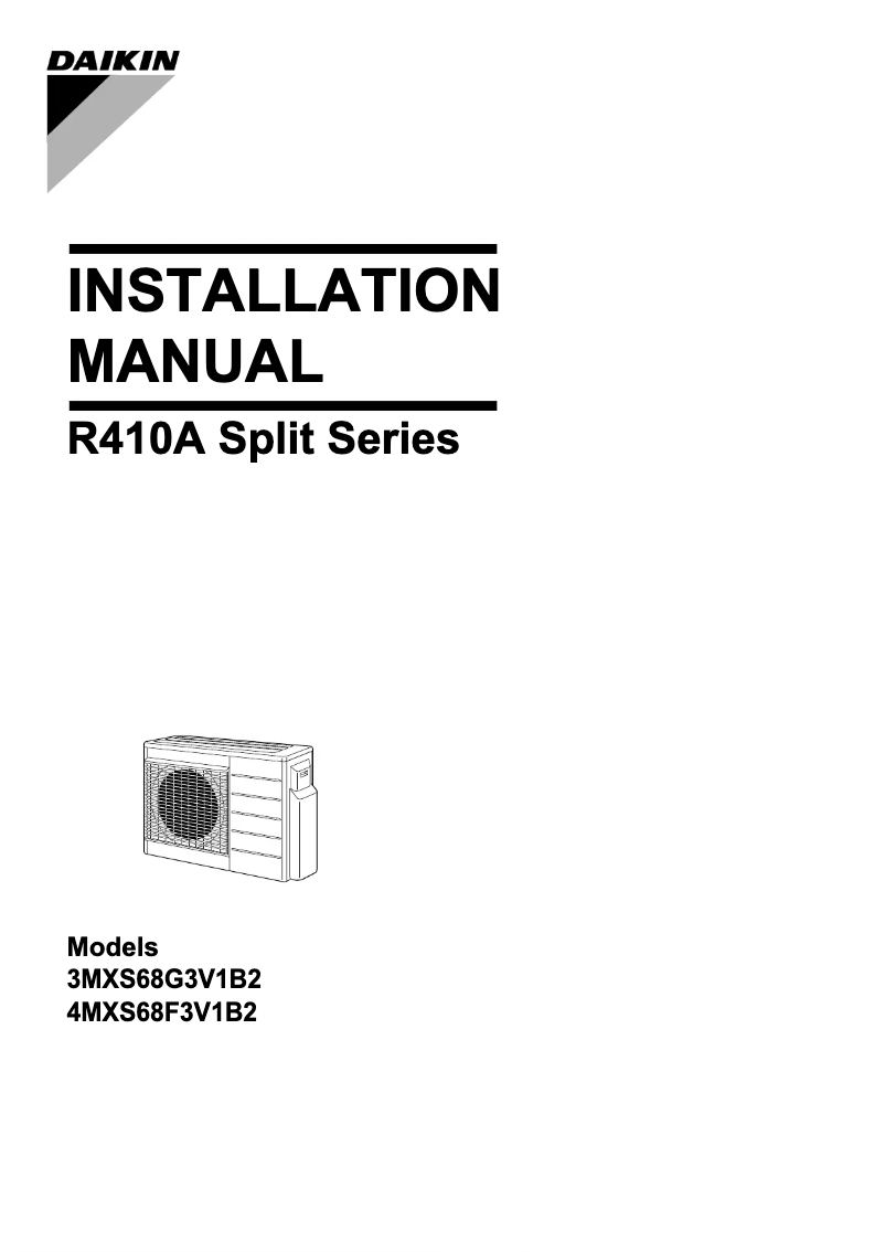 Página 1 del manual Manual de usuario Daikin 4MXS68F3V1B