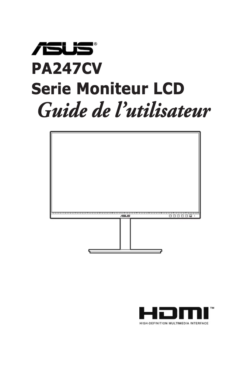 Page 1 de la notice Manuel utilisateur Asus ProArt PA247CV