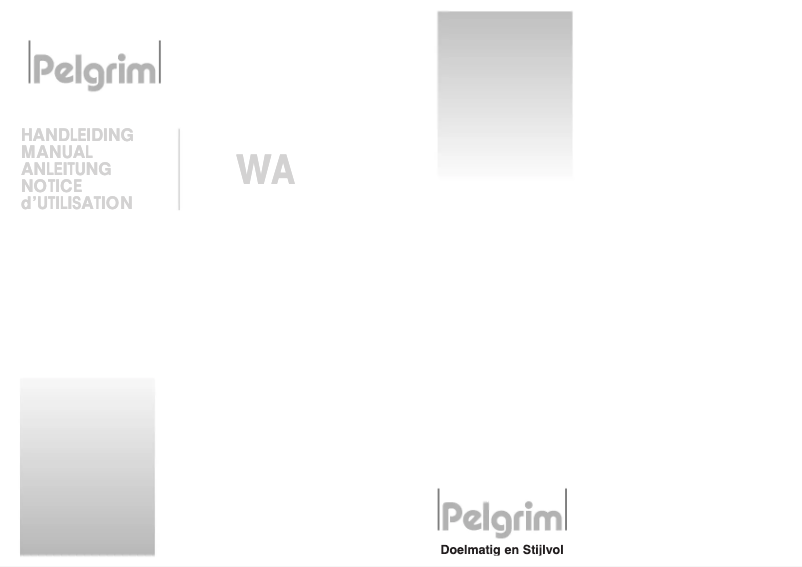 Page 1 of the manual User Manual Pelgrim WA48-3