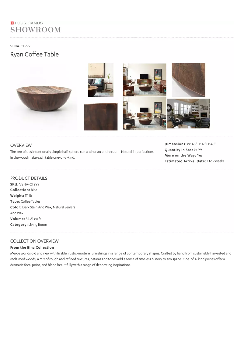 Page n°1 - Manuel utilisateur Four Hands VBNA-CT999