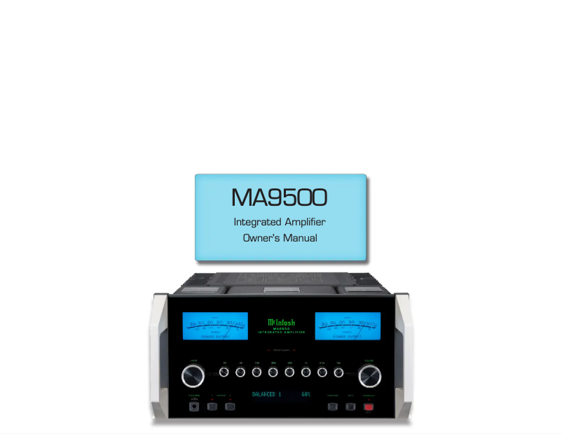 Image de la première page du manuel de l'appareil MA9500