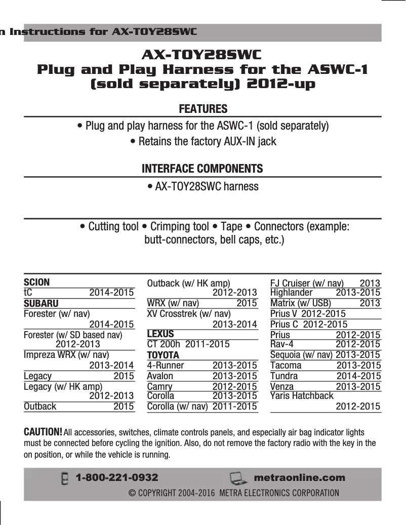 Página 1 del manual Manual de usuario AXESS AX-TOY28SWC