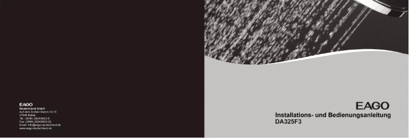 Image de la première page du manuel de l'appareil DA325HF3