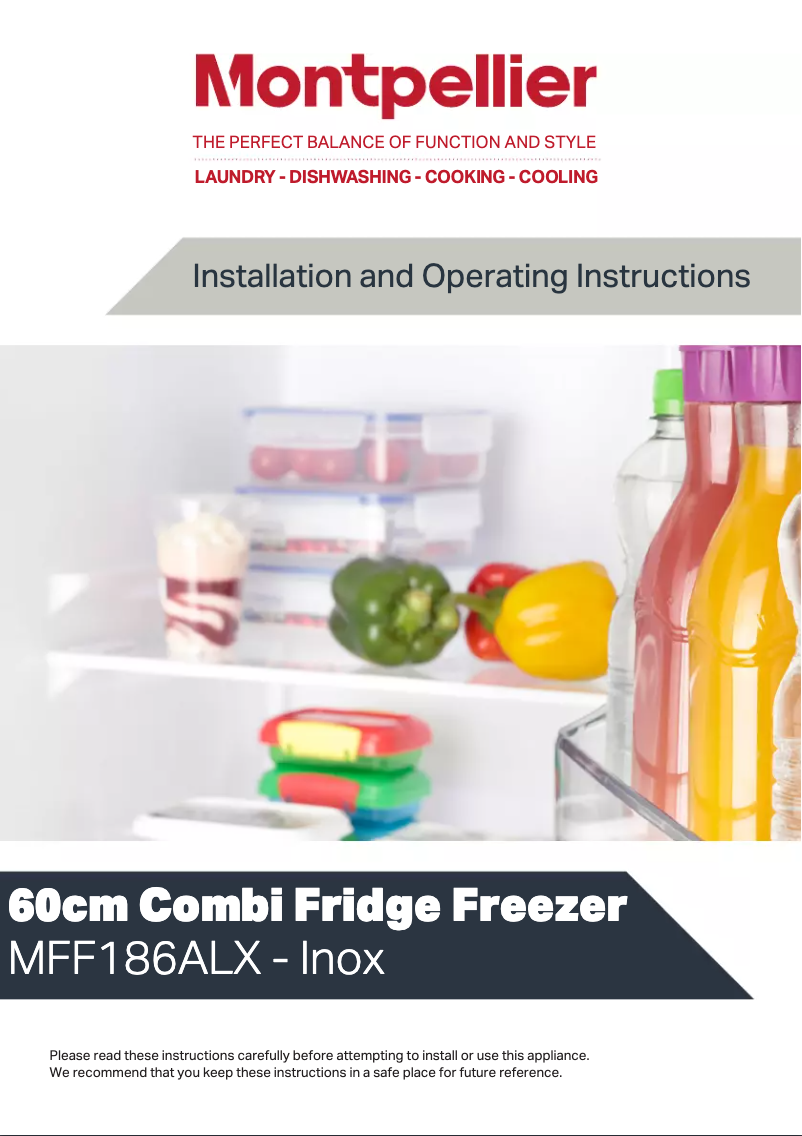 Página 1 del manual Manual de usuario Montpellier MFF186ALX