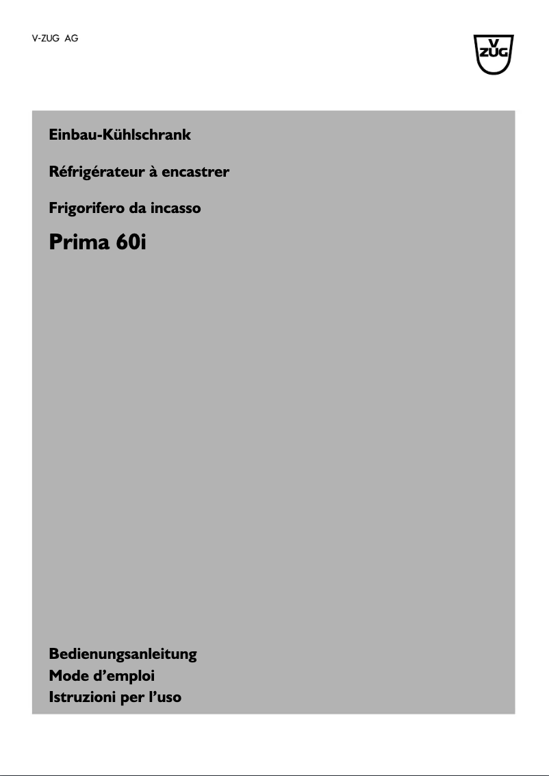 Image de la première page du manuel de l'appareil Prima 60i