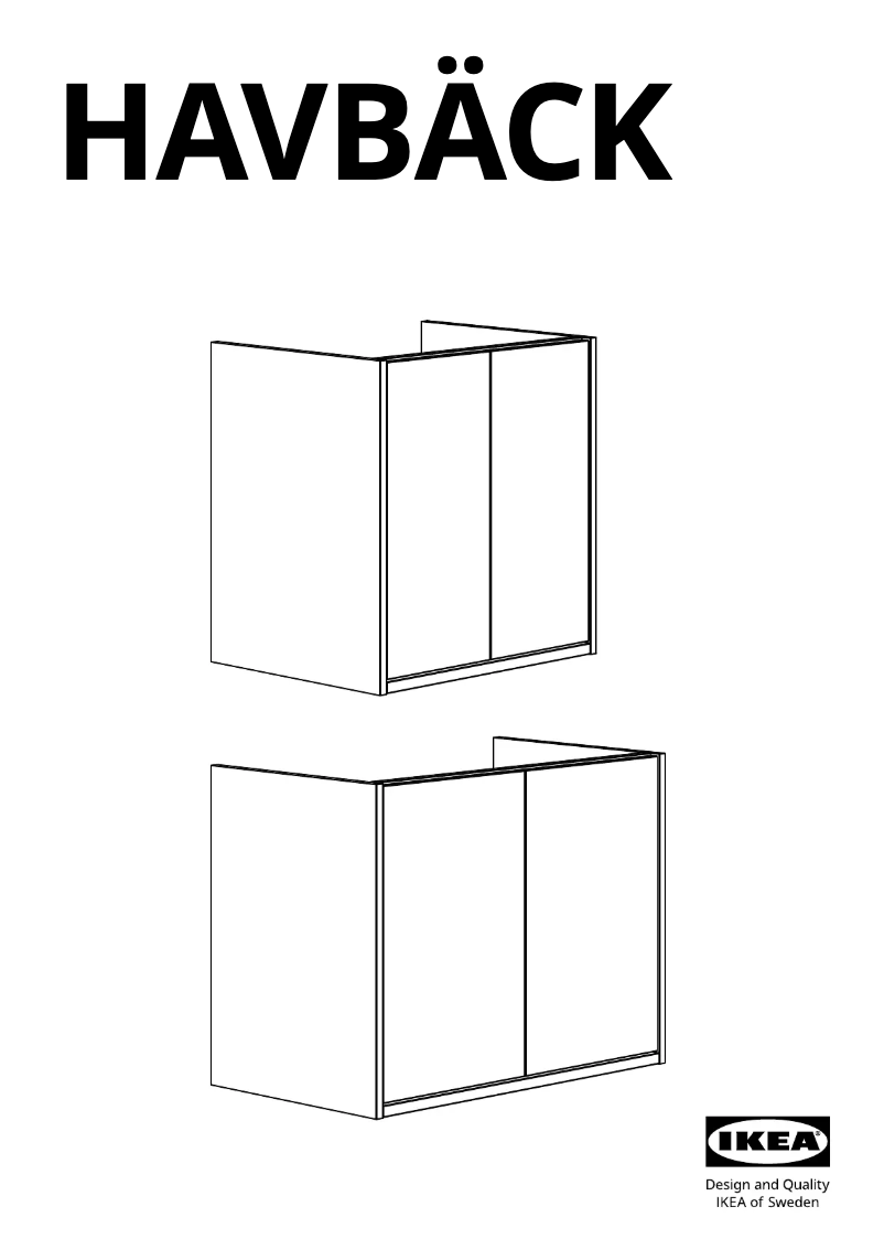 Image de la première page du manuel de l'appareil HAVBÄCK 005.350.35