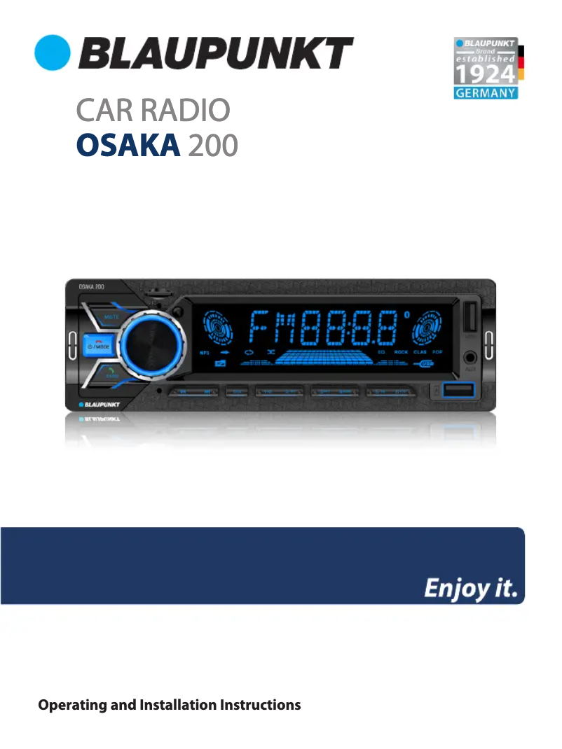 Image de la première page du manuel de l'appareil Osaka 200