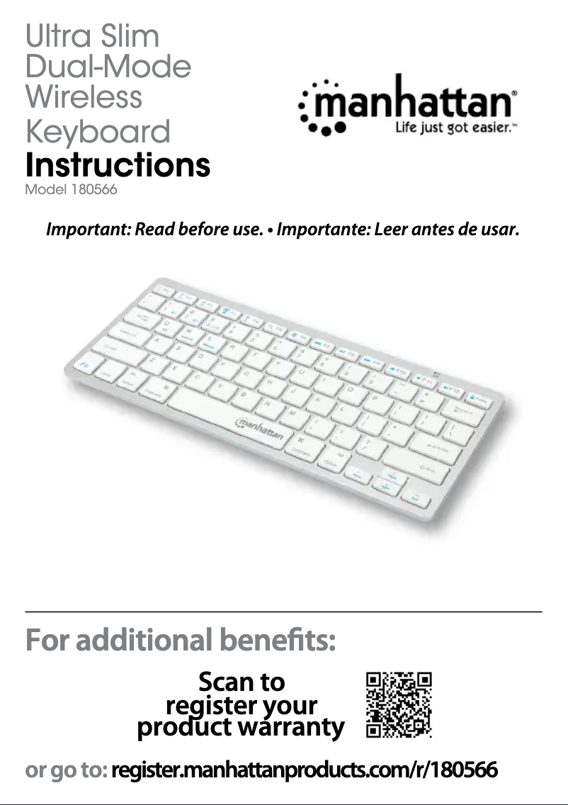 Page 1 de la notice Manuel utilisateur Manhattan 180566