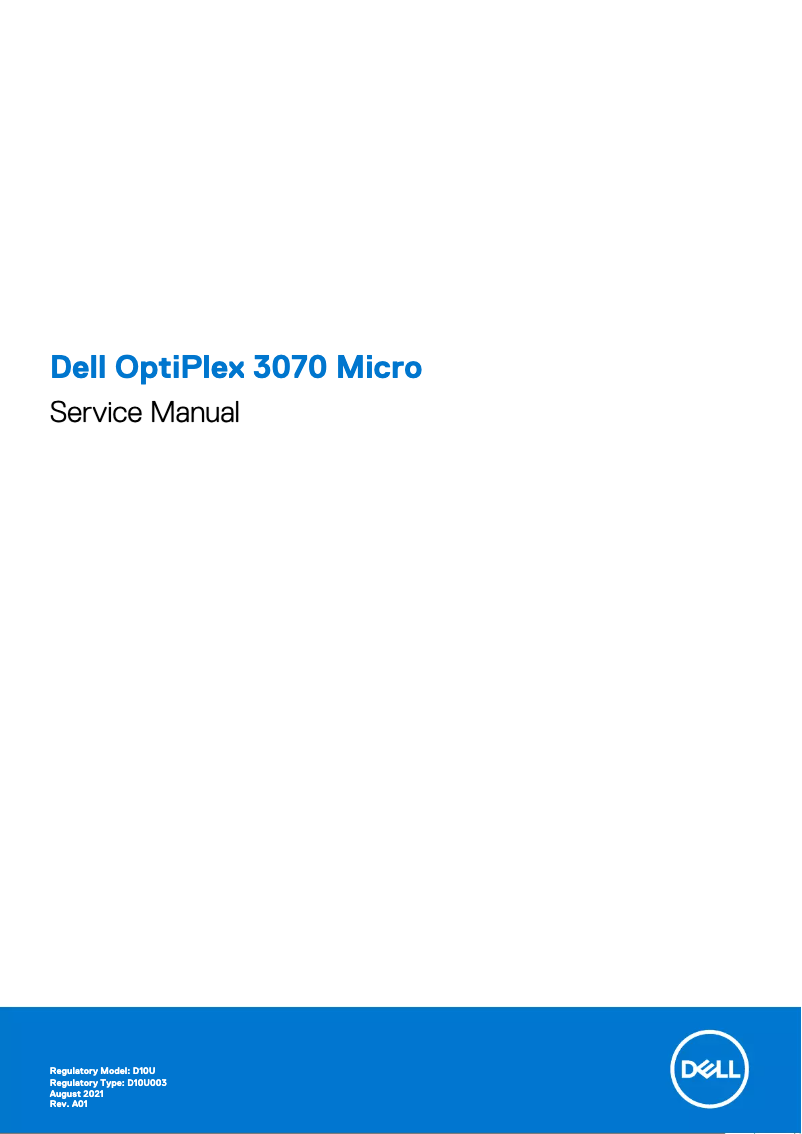 Page n°1 - Manuel utilisateur Dell OptiPlex 3070 Micro