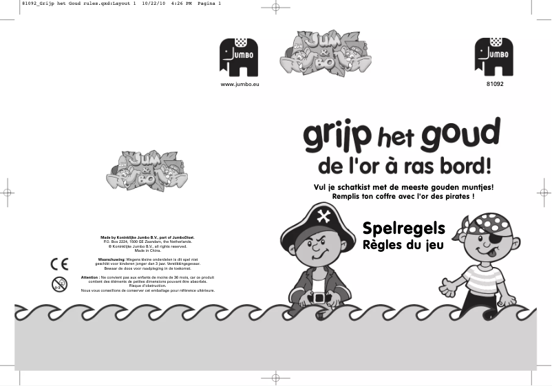 Page n°1 - Manuel utilisateur Jumbo Grijp het Goud