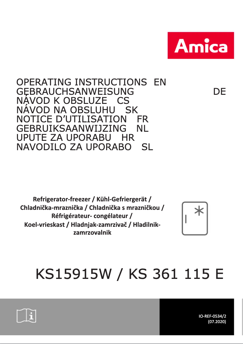 Page n°1 - Manuel utilisateur Amica KS 15915 W