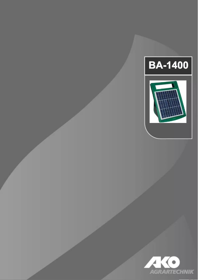 Página 1 del manual Manual de usuario AKO BA-1400