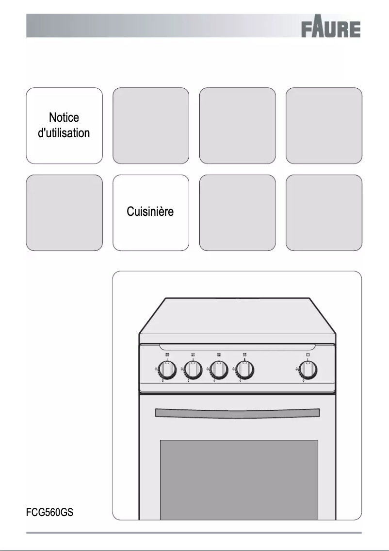 Page n°1 - Manuel utilisateur Faure FCG560GW