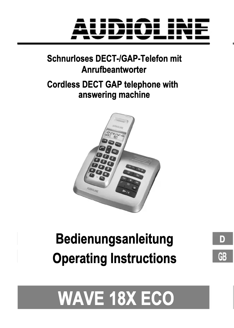 Página 1 del manual Manual de usuario Audioline Wave 182 ECO