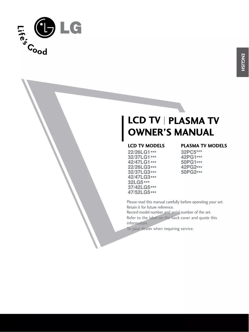 Page 1 de la notice Manuel utilisateur LG 4230RA