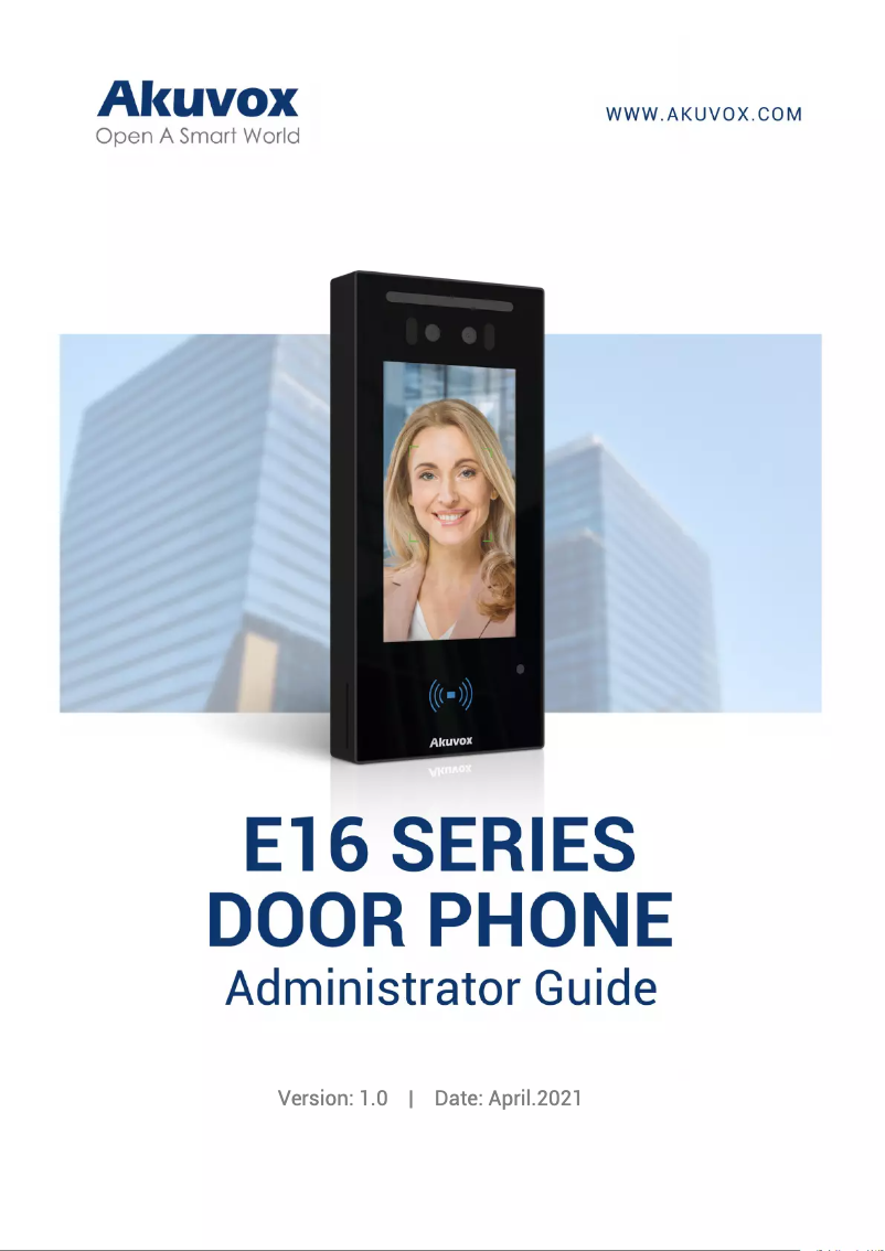Page 1 de la notice Manuel utilisateur Akuvox E16C