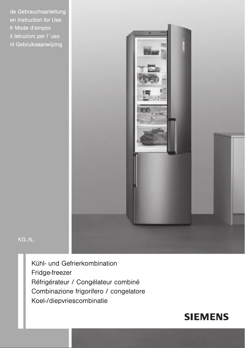 Page n°1 - Manuel utilisateur Siemens KG36NS51
