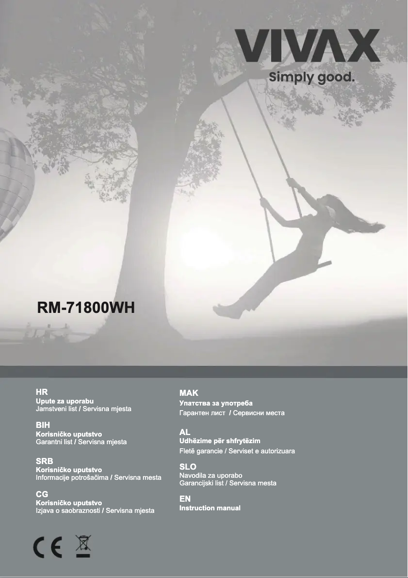 Image de la première page du manuel de l'appareil RM-71800WH