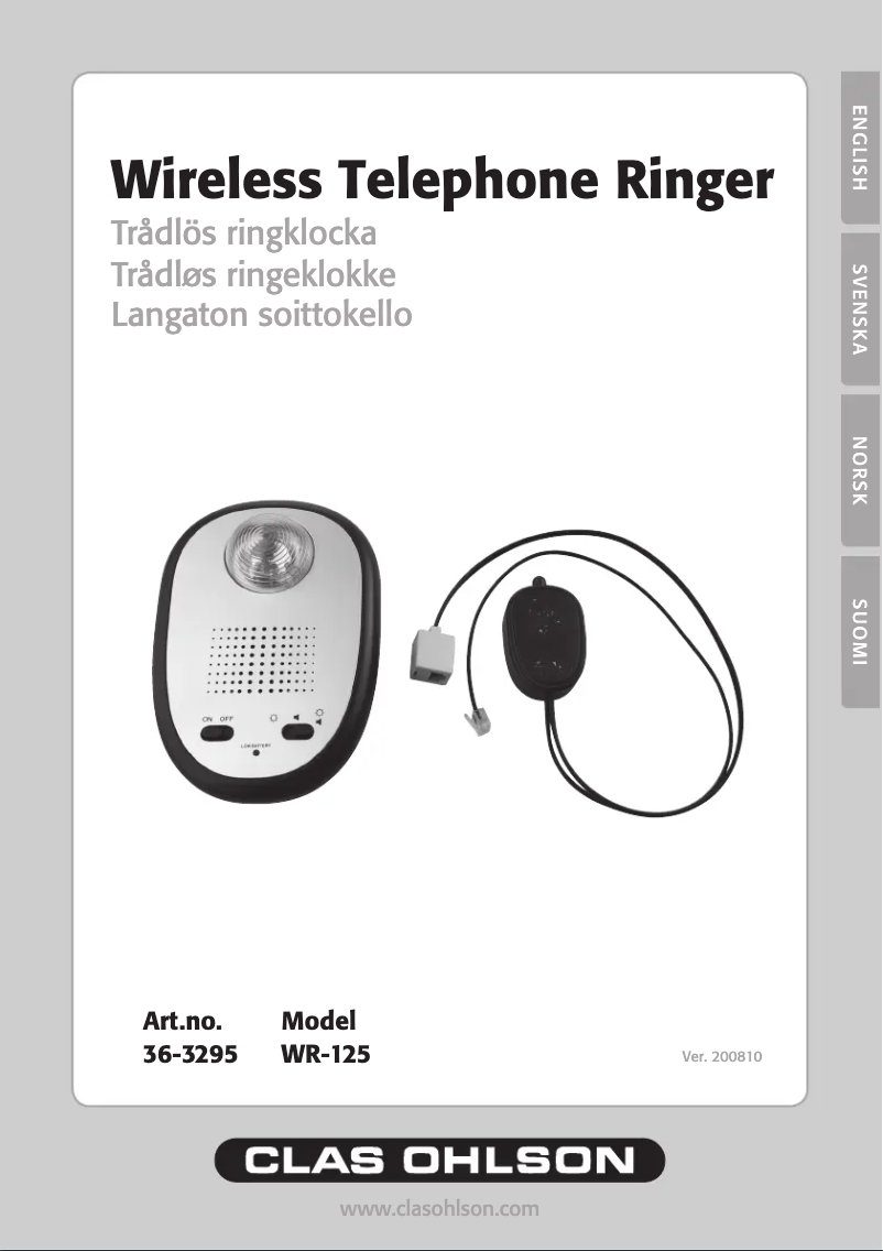 Page n°1 - Manuel utilisateur Exibel WR-125