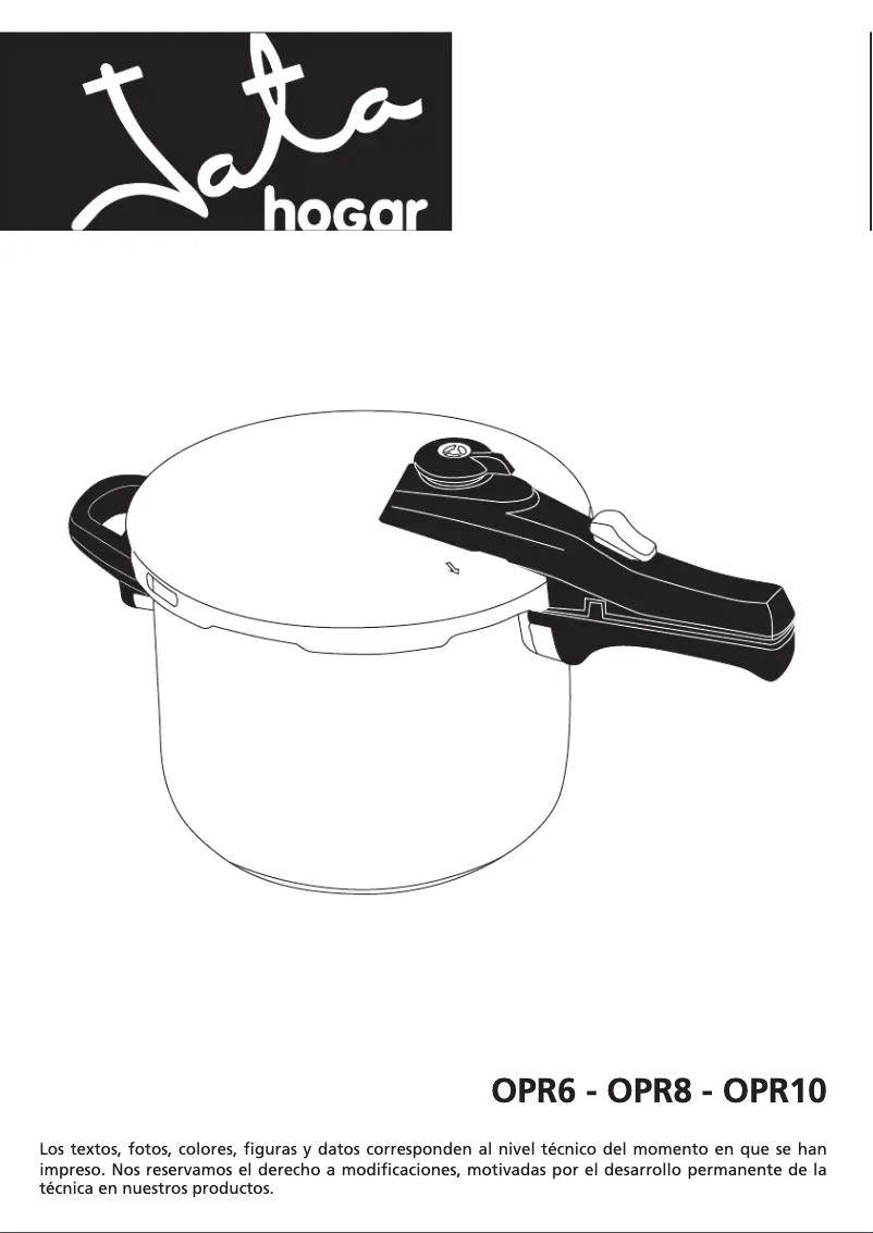 Page 1 de la notice Manuel utilisateur Jata OPR8