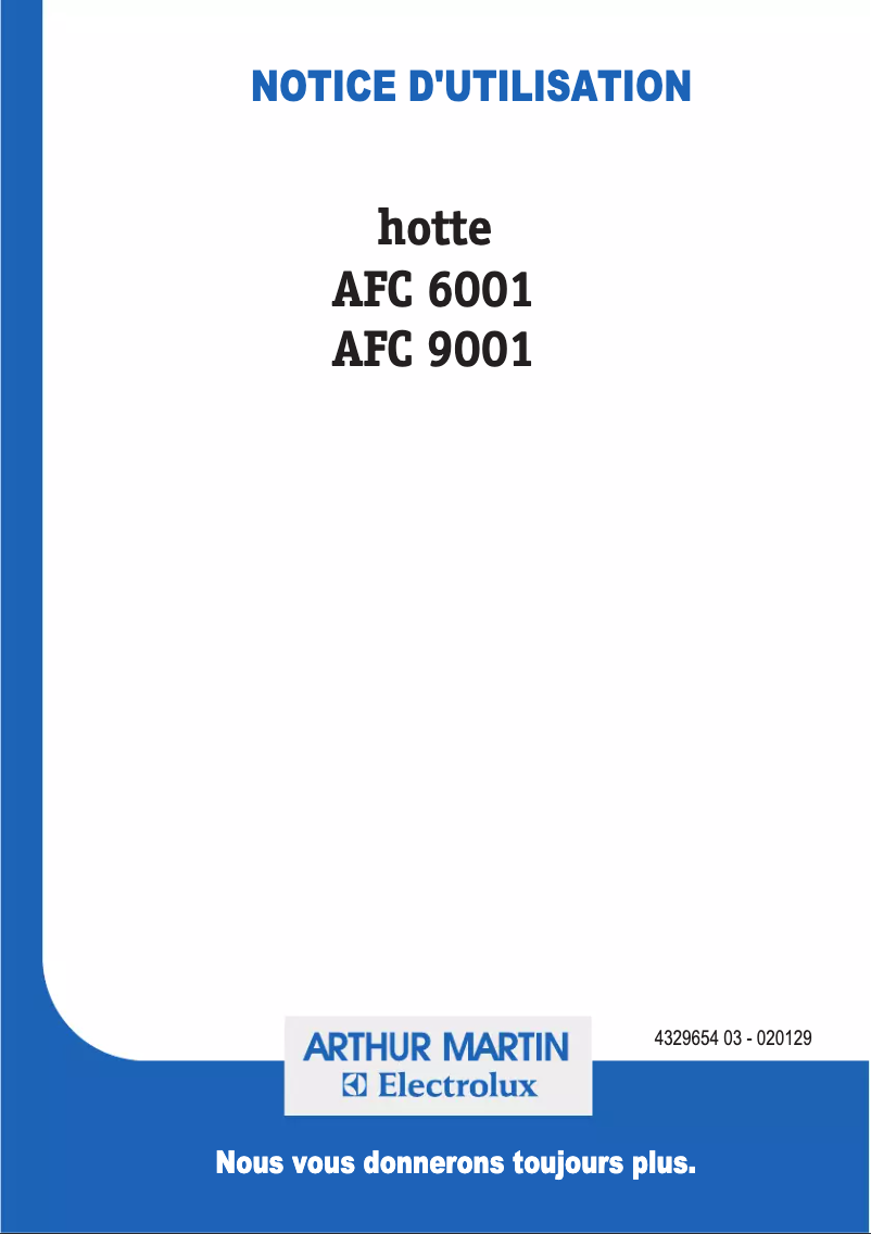 Image de la première page du manuel de l'appareil AFC9001N