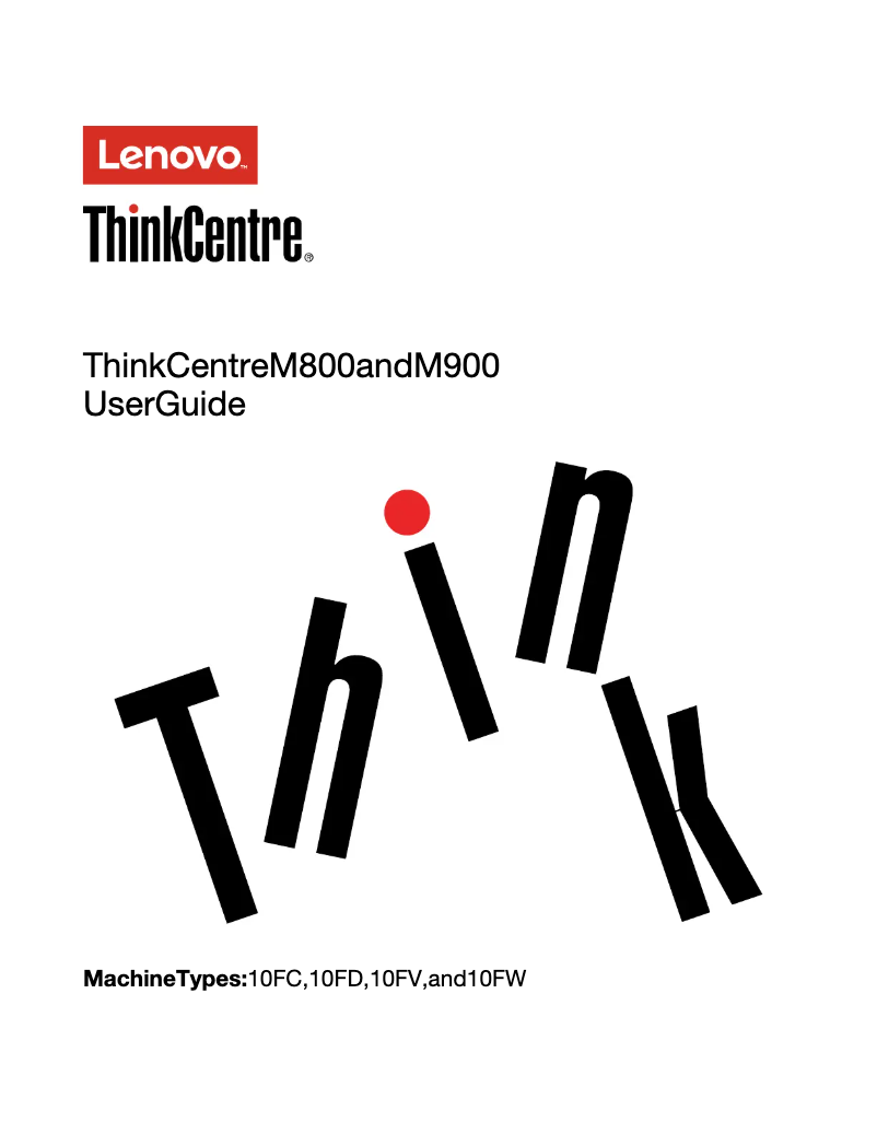 Page n°1 - Manuel utilisateur Lenovo Thinkcentre M800