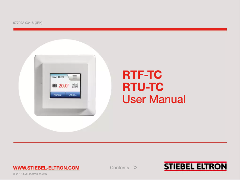 Image de la première page du manuel de l'appareil RTU-TC