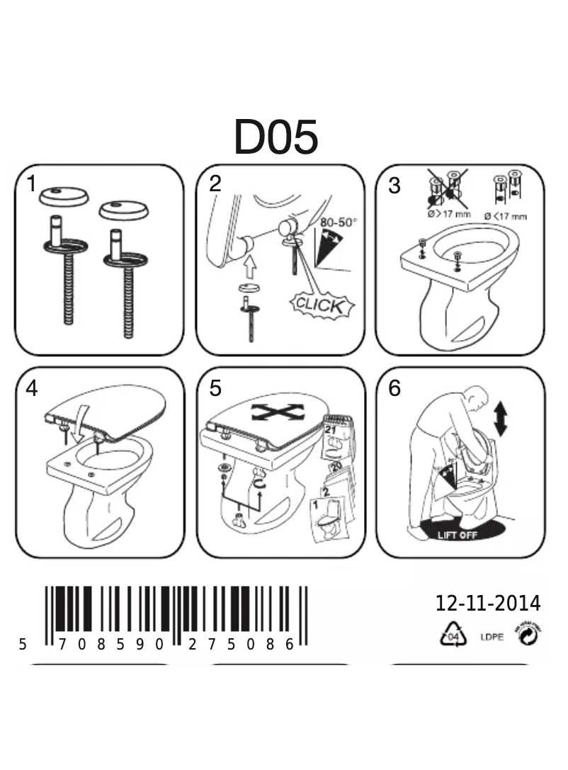 Page 1 de la notice Manuel utilisateur Pressalit Sway Uni