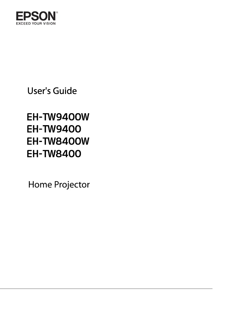 Página 1 del manual Manual de usuario Epson EH-TW9400W