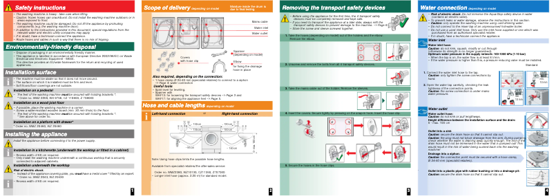 Page n°1 - Manuel utilisateur Bosch WAS327B2SN