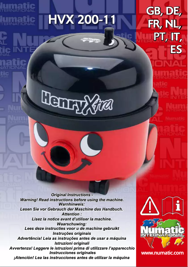 Image de la première page du manuel de l'appareil Henry Xtra HVX200-11
