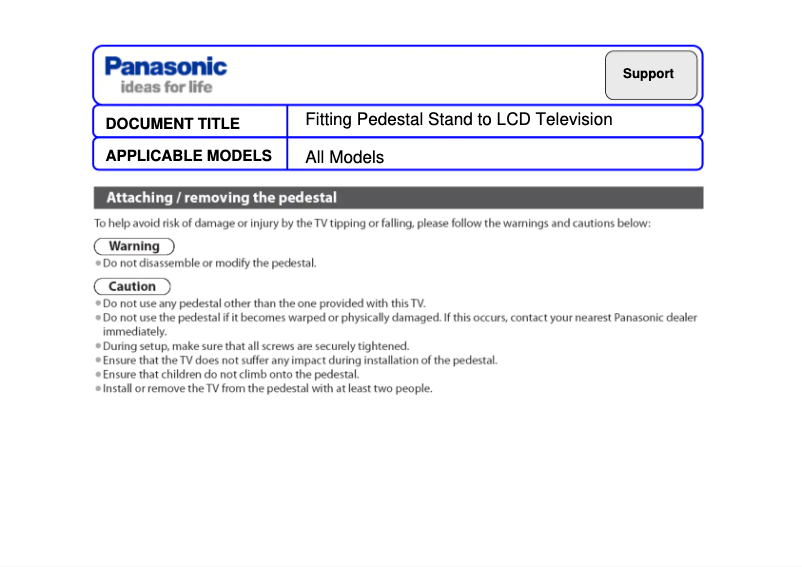 Page n°1 - Manuel utilisateur Panasonic Viera TX-L42S10