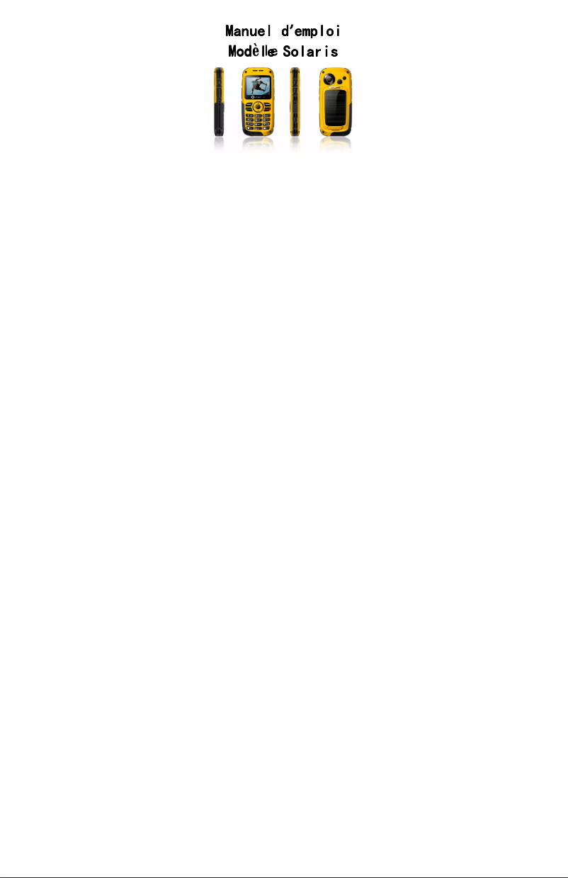 Page 1 de la notice Manuel utilisateur ITT OutLimits Solaris