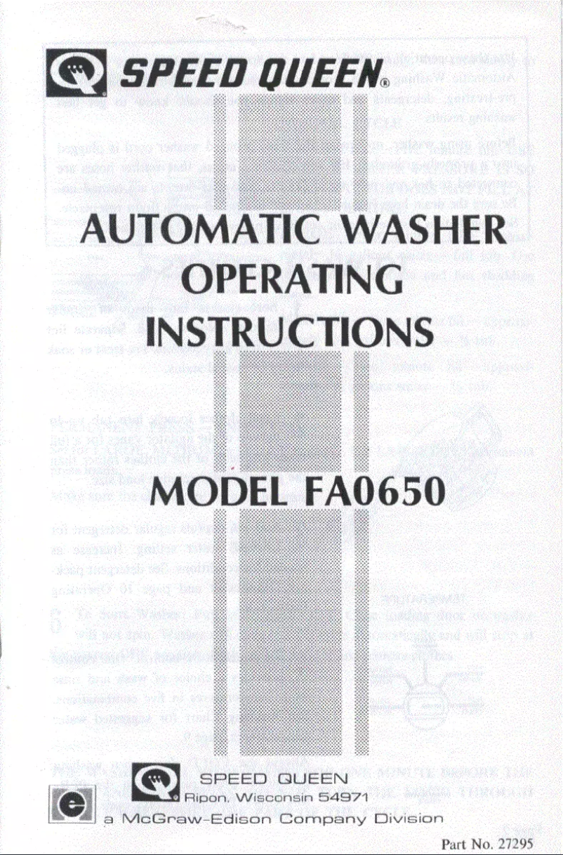 Image de la première page du manuel de l'appareil FA0650