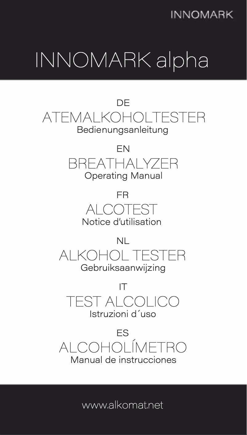 Page n°1 - Manuel utilisateur ACE Innomark Alpha