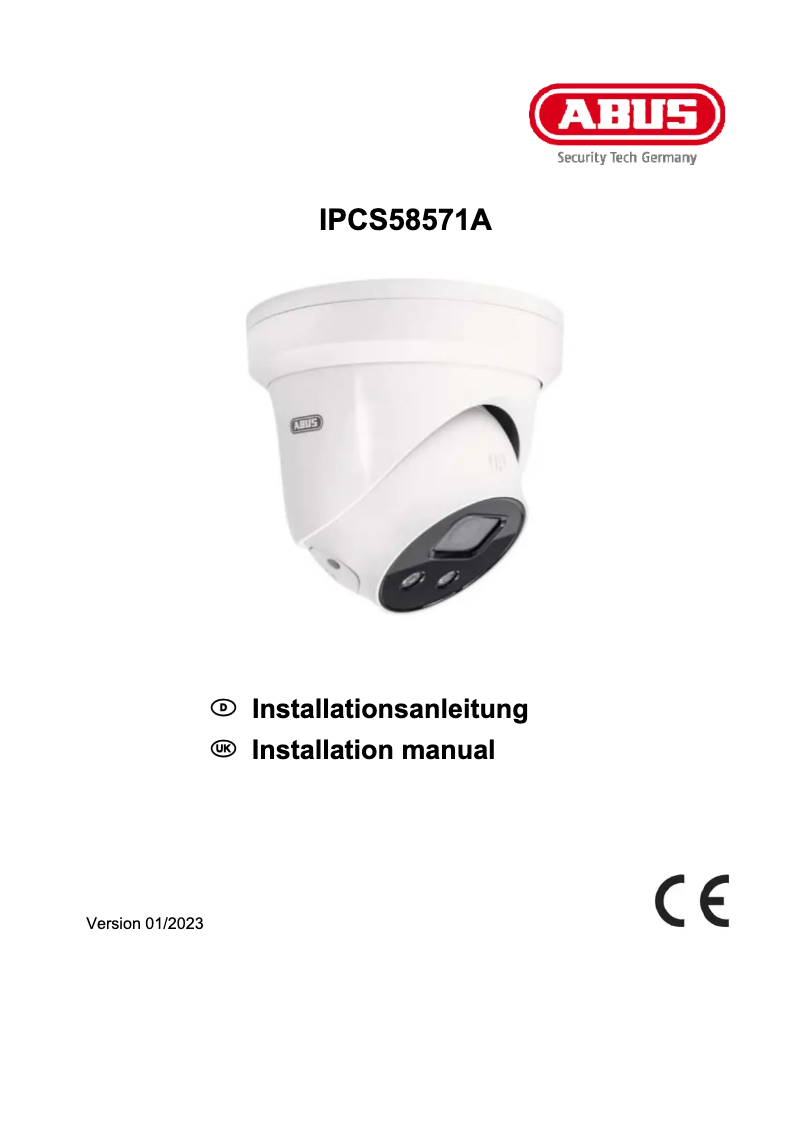 Image de la première page du manuel de l'appareil IPCS58571A