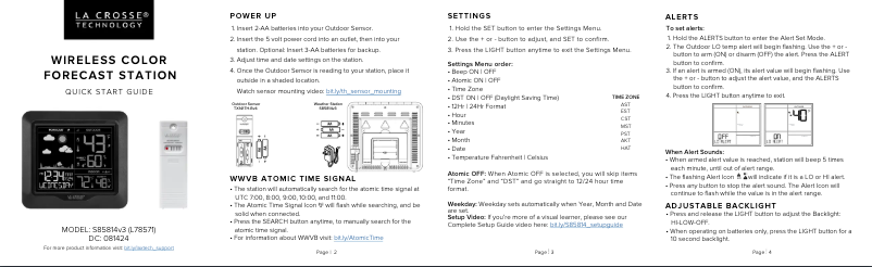 Image de la première page du manuel de l'appareil S85814V3