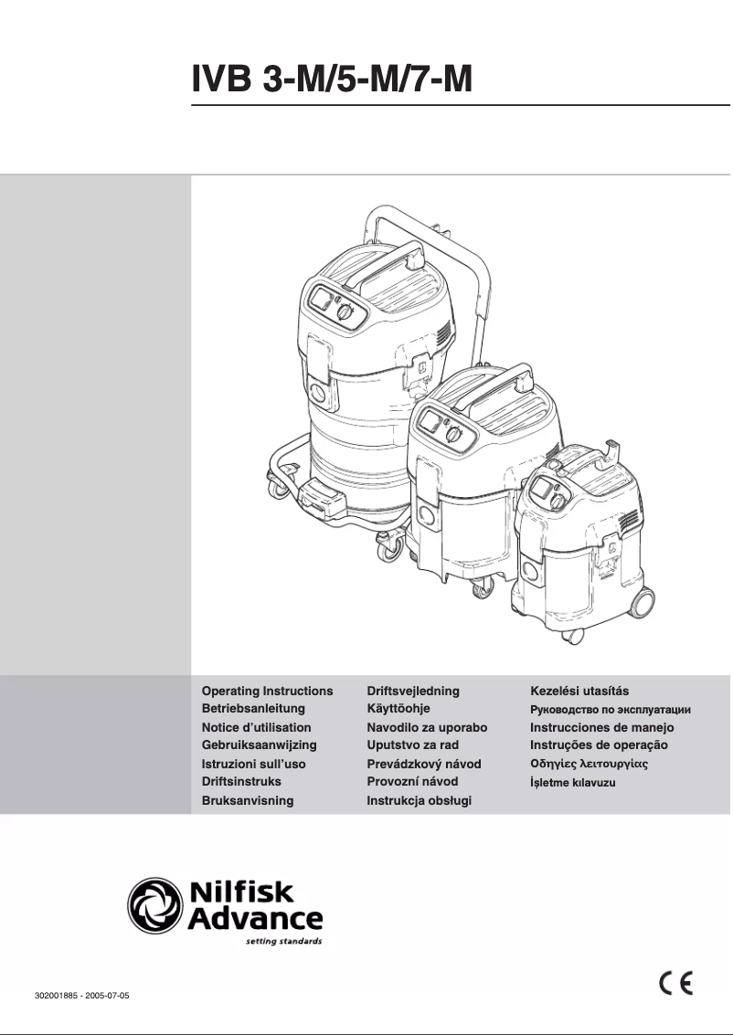 Page n°1 - Manuel utilisateur Nilfisk IVB 7-M
