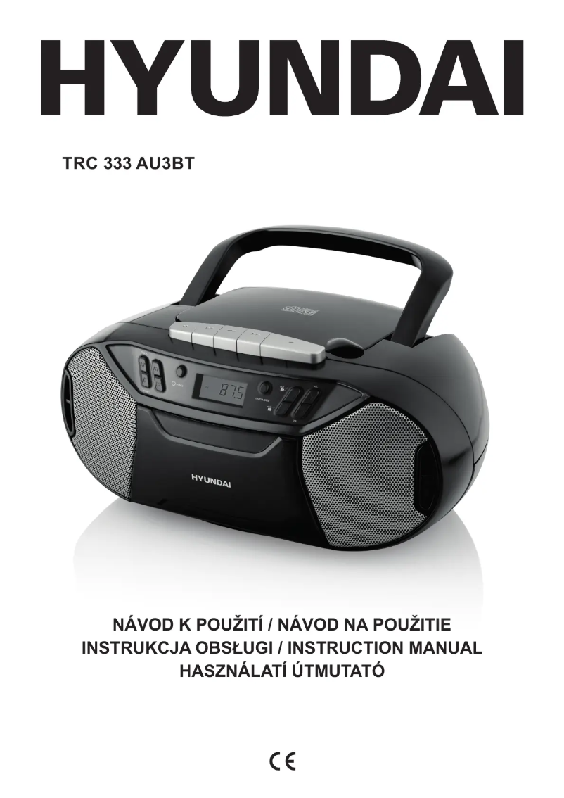 Page 1 de la notice Manuel utilisateur Hyundai TRC 333 AU3BTB