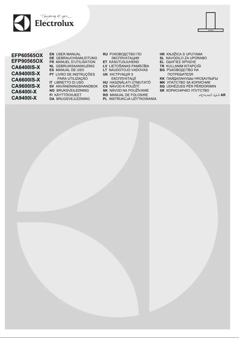 Page n°1 - Manuel utilisateur Electrolux EFP60565OX