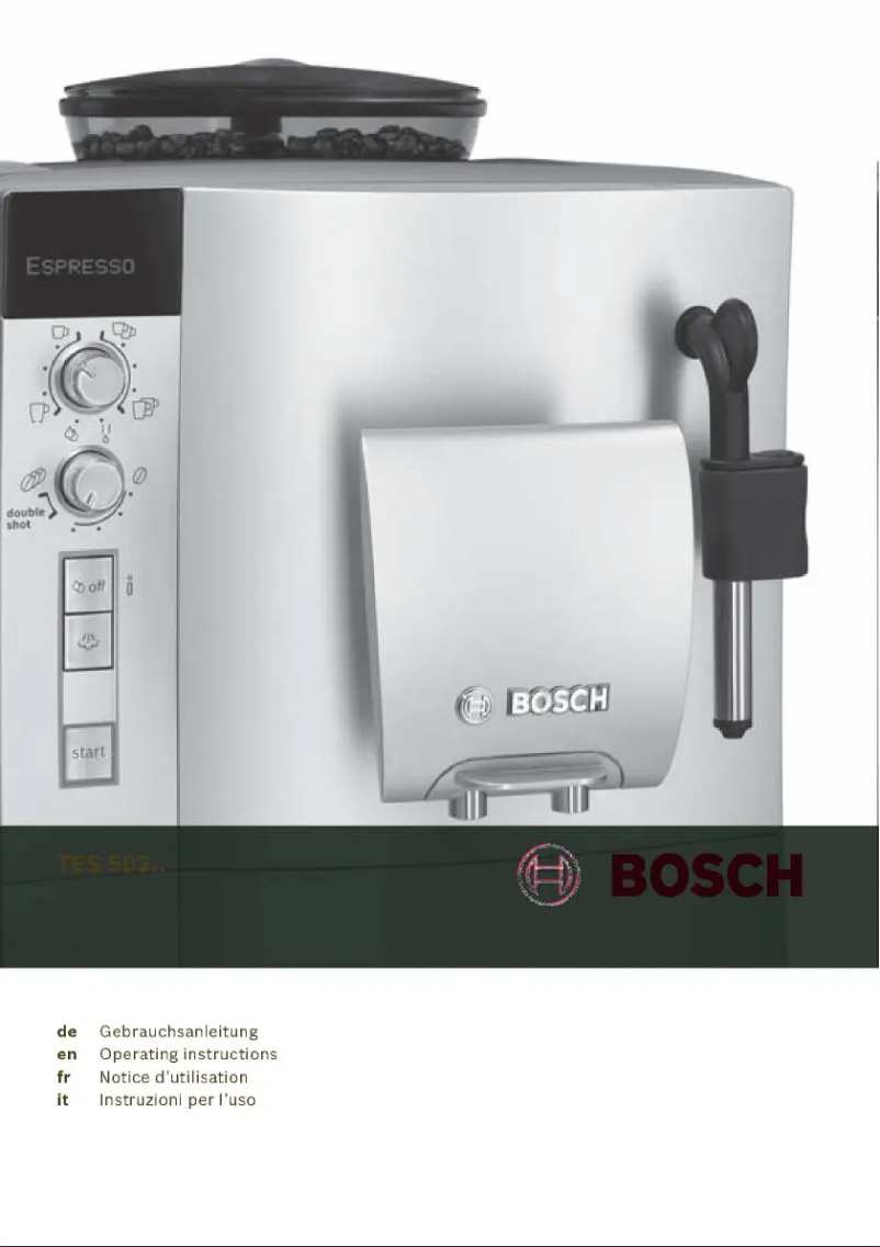 Page 1 de la notice Manuel utilisateur Bosch TES50356