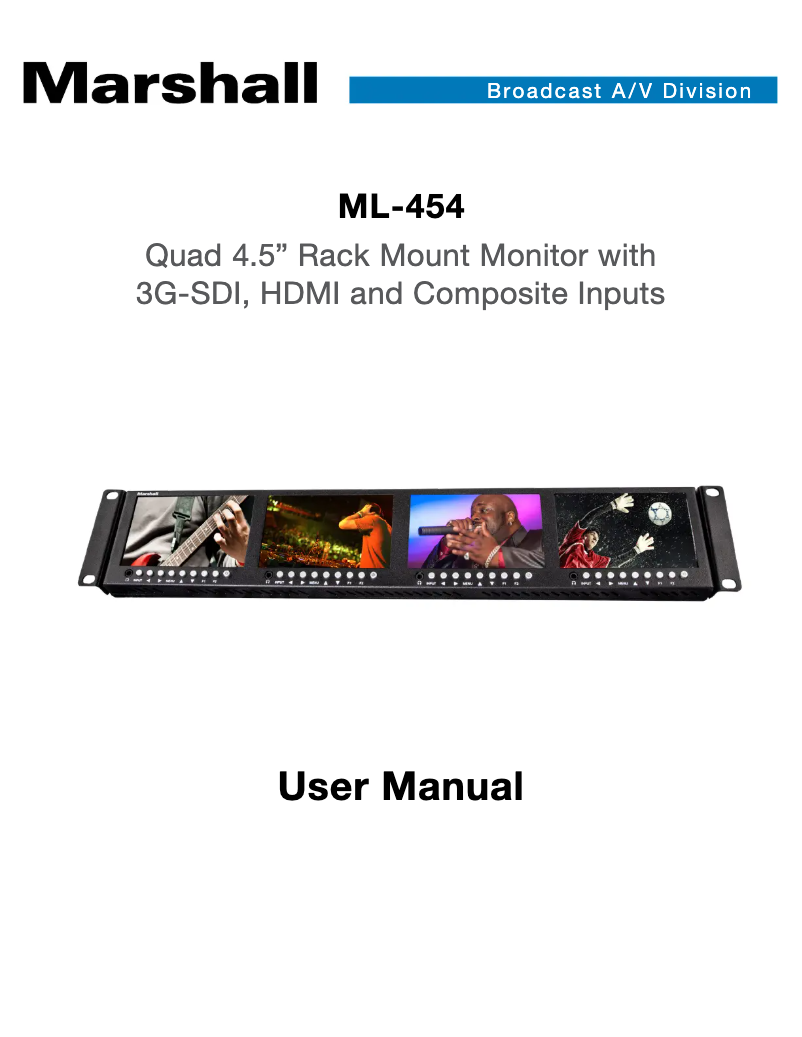 Image de la première page du manuel de l'appareil ML-454