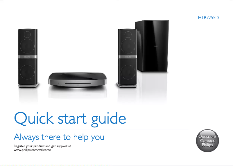Página 1 del manual Guía de inicio rápido Philips HTB7255D